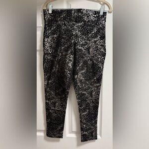 Torrid black metallic splatter leggings Size 0